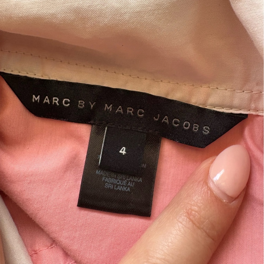 Marc by Marc Jacobs woman’s longsleeve yellow pink 70% cotton shirt sz 4 - Picture 8 of 10